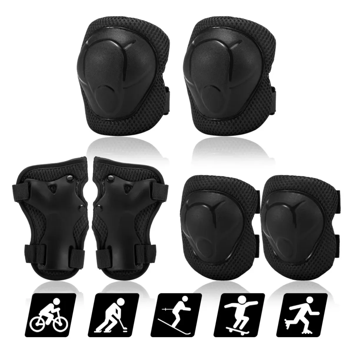 GENERICO - Set de Casco Para Niños y Niñas mas protecciones