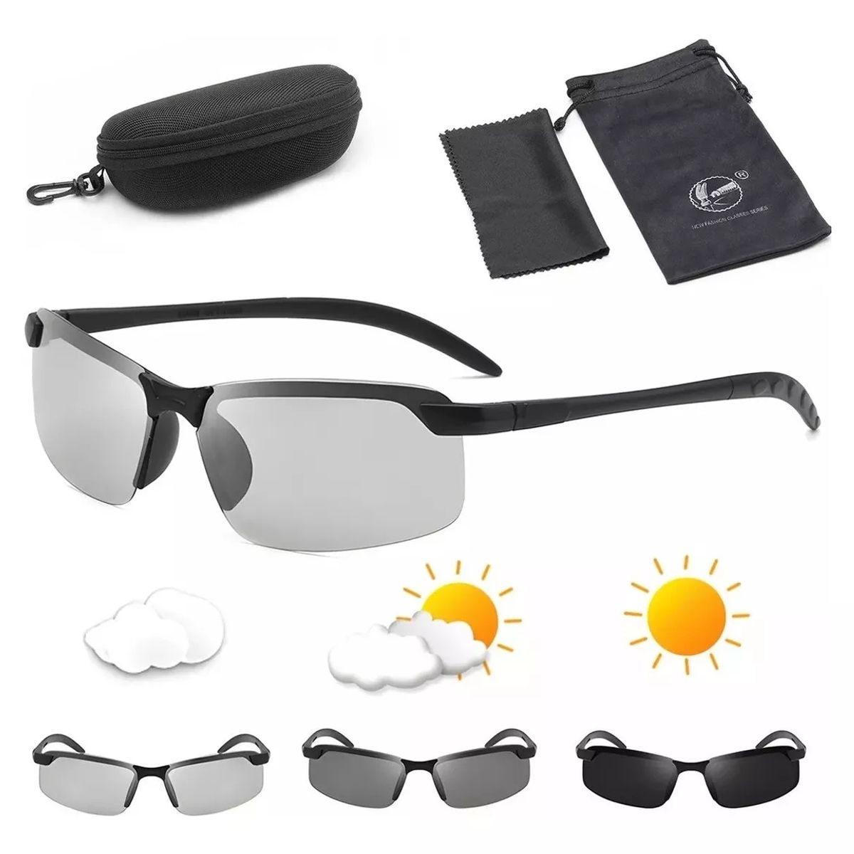 GENERICO - Gafas De Sol Fotocromáticas Polarizadas Para Día Y Noche
