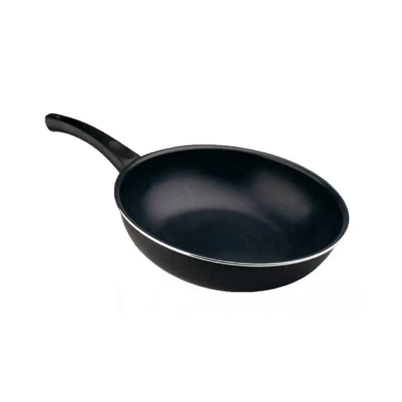 OEM - WOK  22 CM MANGO NEGRO
