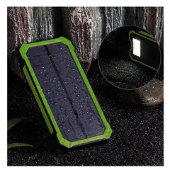 GENERICO - Cargador Portátil Recargable 20.000 Mah Solar Powerbank Color Verde