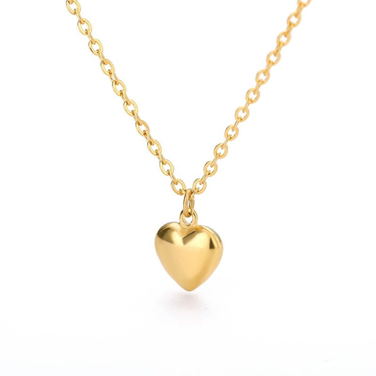 LUXURYJOYAS - Collar Corazón Baño Oro 18kt Clásico San Valentín LUXURYJOYASCL
