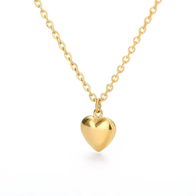 LUXURYJOYAS - Collar Corazón Baño Oro 18kt Clásico San Valentín LUXURYJOYASCL