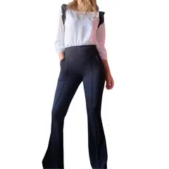 ME MATO TIENDA - Pantalon Flare negro mujer