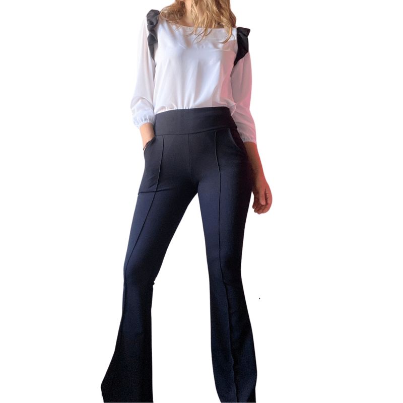 ME MATO TIENDA - Pantalon Flare negro  mujer