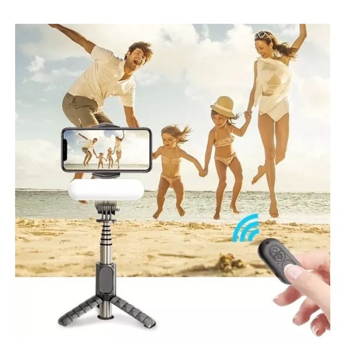 GENERICO - Palo Gimbal Estabilizador Trípode Bluetooth Selfie