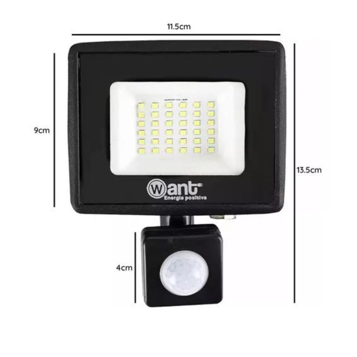 WANT - Proyector Led Thin Light Con Sensor 30w Luz Fria