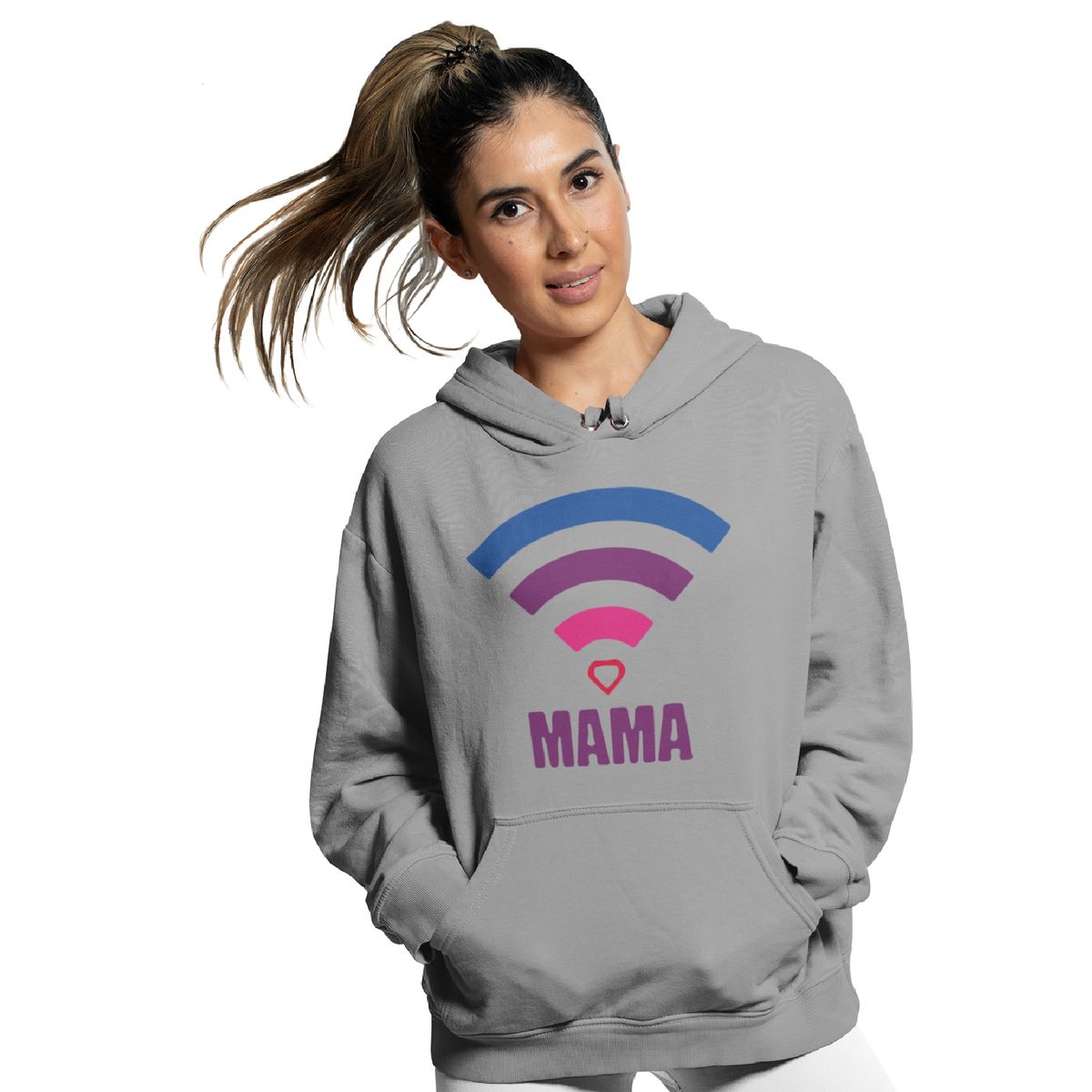 GENERICO - Polerón del día de las Madres Modelo SEÑAL - WIFI- MAMA