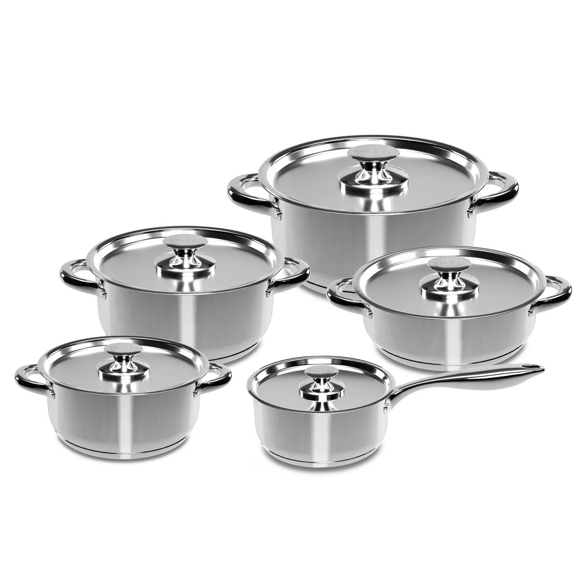 WENS - BATERÍA DE COCINA 10 PIEZAS ACERO INOXIDABLE 680-10SS