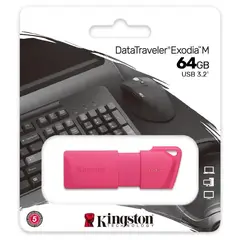 KINGSTON - Pendrive DTXM 64gb Usb 3.2 Rosado