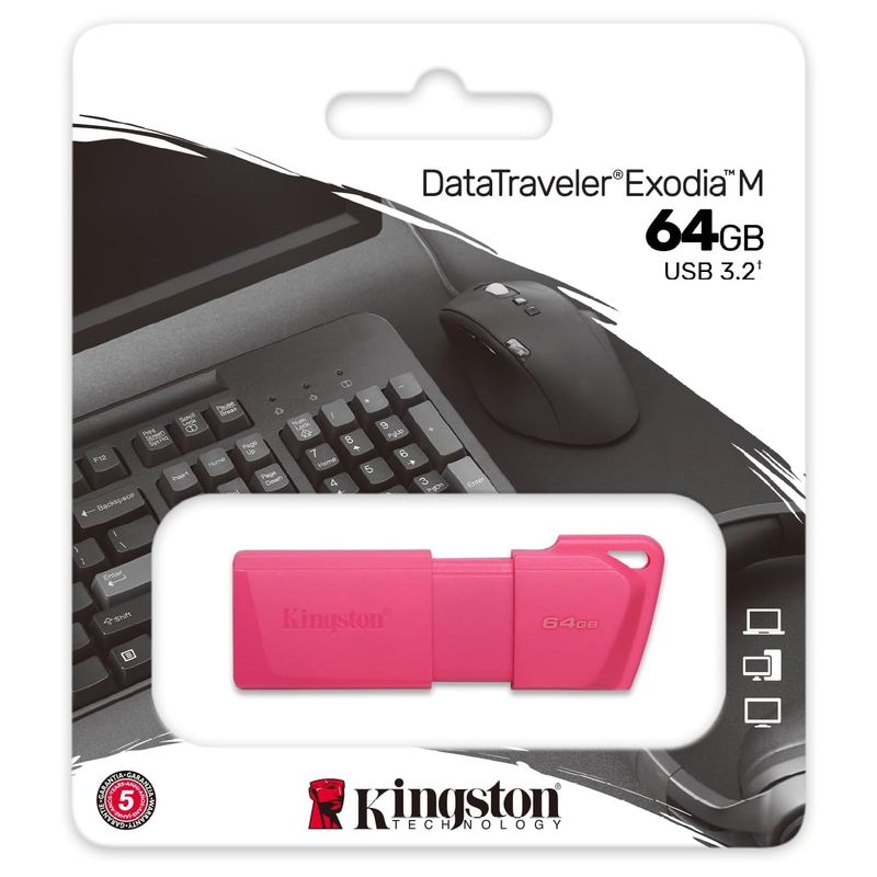 KINGSTON - Pendrive DTXM 64gb Usb 3.2 Kingston Rosado