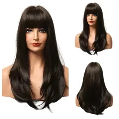 LUXURYJOYAS - Peluca De Encaje Pelo Natural 100% Castaño Oscuro