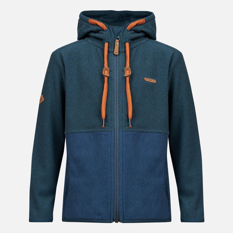 LIPPI - Poleron Niño Stripes Nano-F Full Zip Hoody Azul Noche Azul Lippi