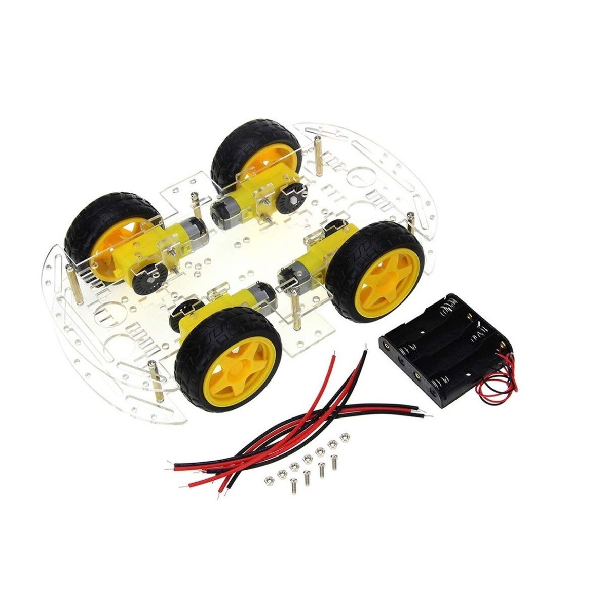 GENERICO - Chasis smart car 4 ruedas 4x4 Compatible con Arduino