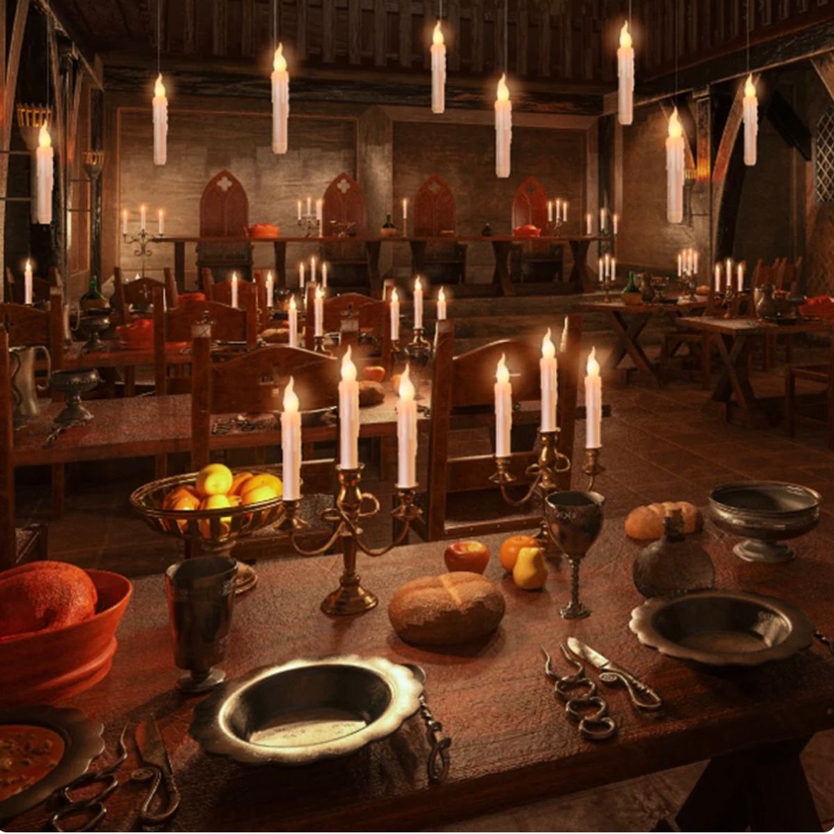 GENERICO - Velas Colgantes Led Con Varita Ilumina Tu Hogar Con Encanto