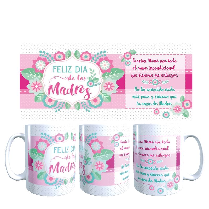 GENERICO - Tazas del día de las Madres modelo FELIZ DIA DE LAS MADRES