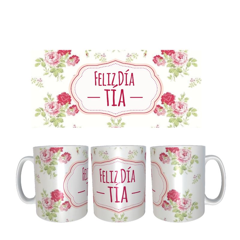 GENERICO - Tazas del día de las Madres modelo FELIZ DIA TIA
