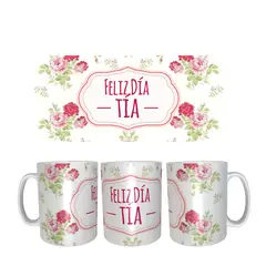 GENERICO - Tazas del día de las Madres modelo FELIZ DIA TIA