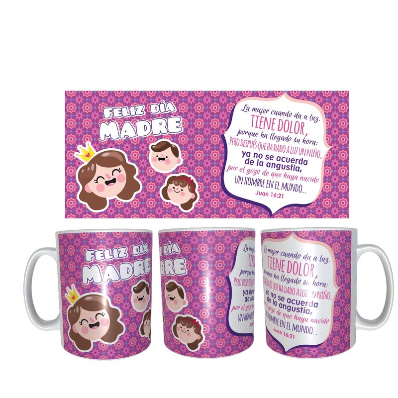 GENERICO - Tazas del día de las Madres modelo MENSAJE PARA MAMA