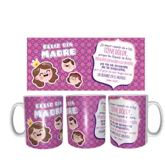 GENERICO - Tazas del día de las Madres modelo MENSAJE PARA MAMA