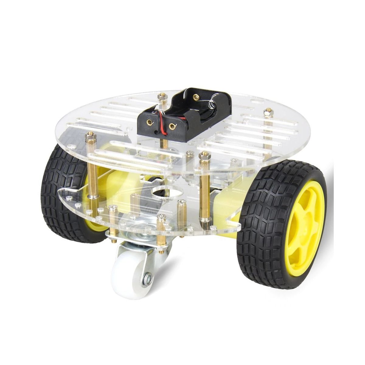 GENERICO - Chasis smart car Circular 4 ruedas Compatible con Arduino