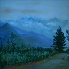 ARIVLE - Cuadro bastidor tela óleo zona campo