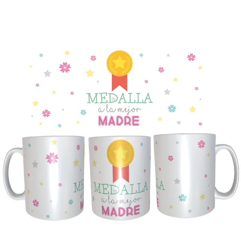 GENERICO - Tazas del día de las Madres modelo MEDALLA A LA MEJOR MADRE