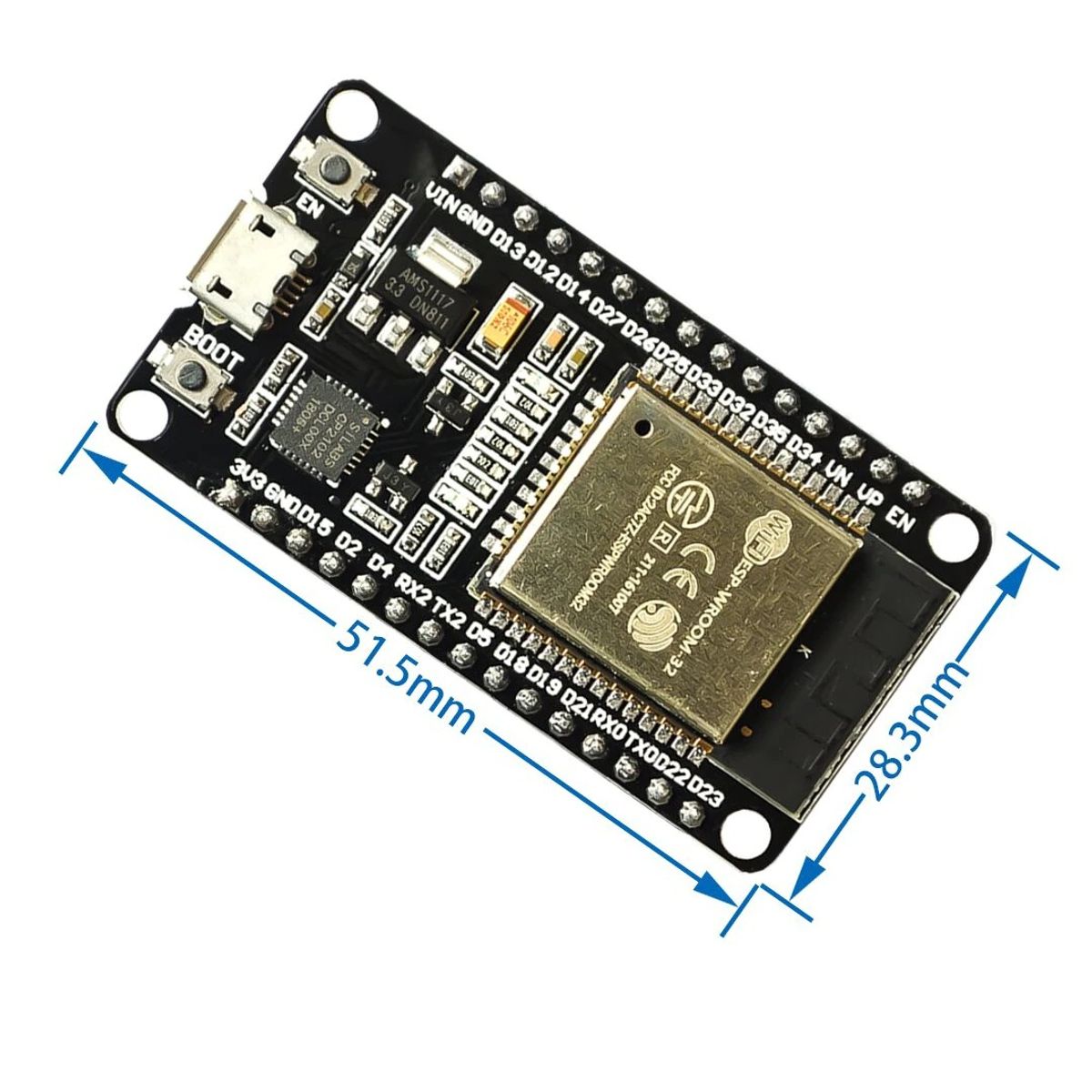 GENERICO - Esp32 Wifi Bluetooth Devkit v1 30 pines compatible con Arduino