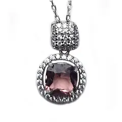 GENERICO - Cadena con colgante cristal morado