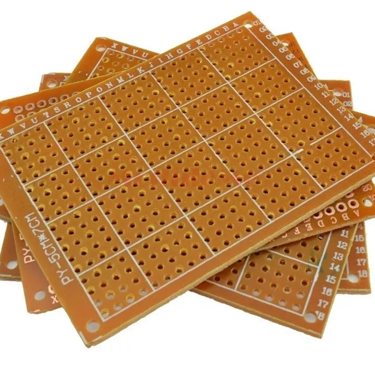GENERICO - 5 Placas PCB Perforadas 5x7 cm Compatible con Arduino