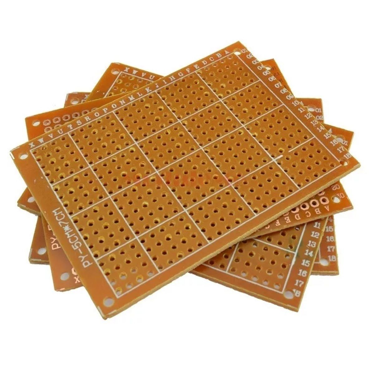 GENERICO - 5 Placas PCB Perforadas 5x7 cm Compatible con Arduino