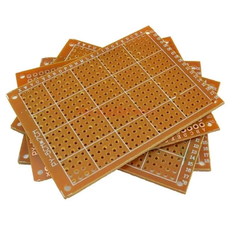GENERICO - 5 Placas PCB Perforadas 5x7 cm Compatible con Arduino