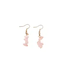 GENERICO - Pendientes largos con piedras de color para mujer
