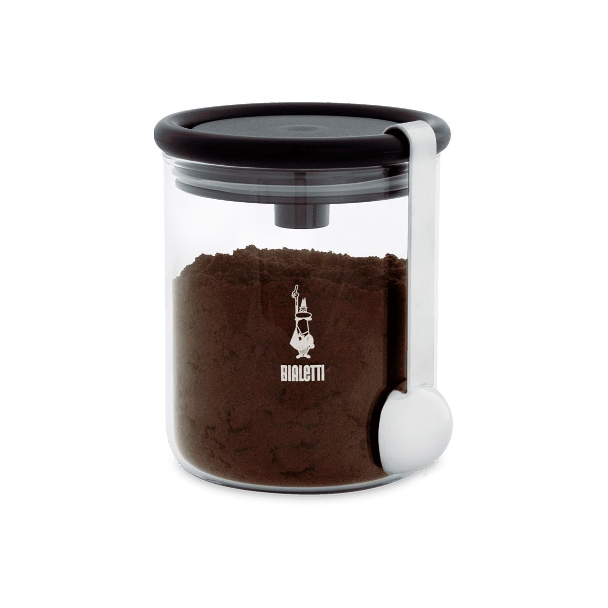 BIALETTI - Frasco de Vidrio Almacenamiento de Café con Cuchara Bialetti