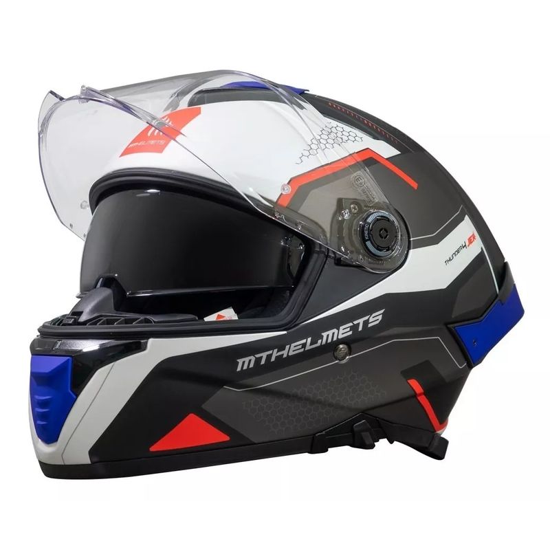 GENERICO - Casco thunder 4 Jerk Azul Perla Mate + Pinlock