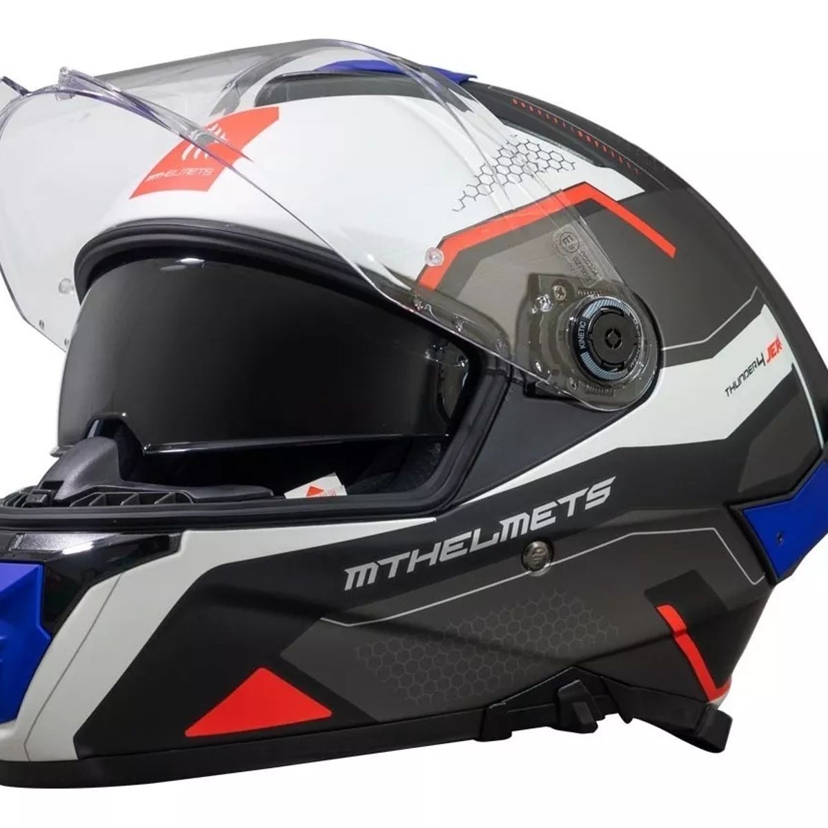 GENERICO - Casco  Thunder 4 Jerk Azul Perla Mate + Pinlock