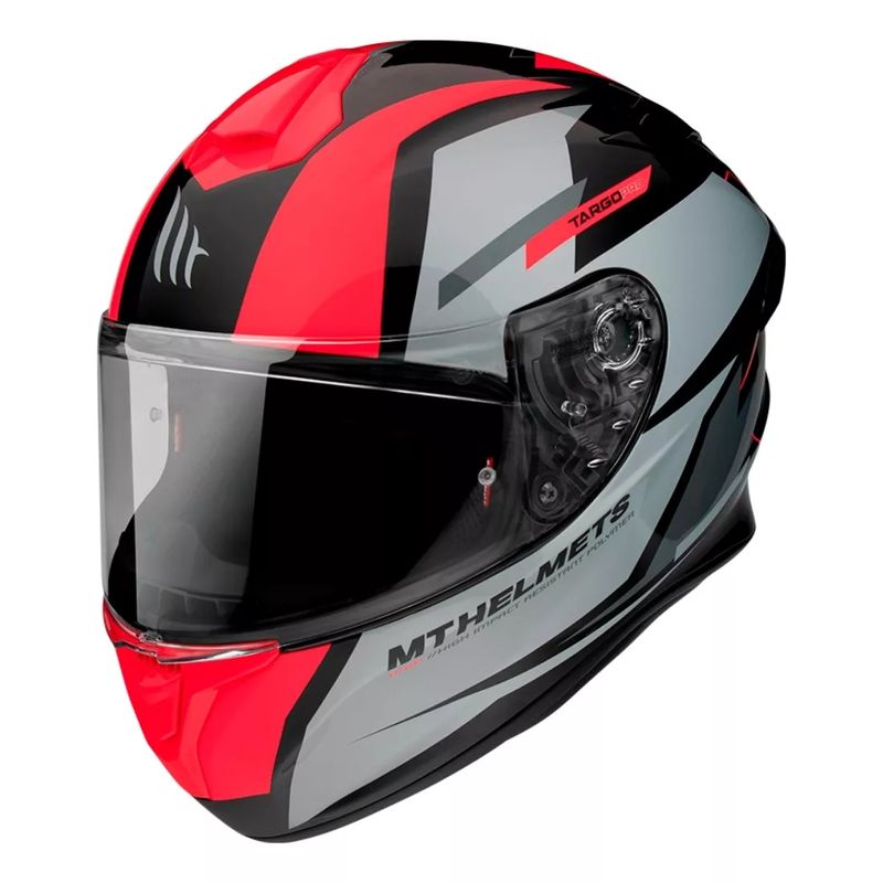 GENERICO - Casco De Moto Targo Pro Sound A5 Rojo Brillo