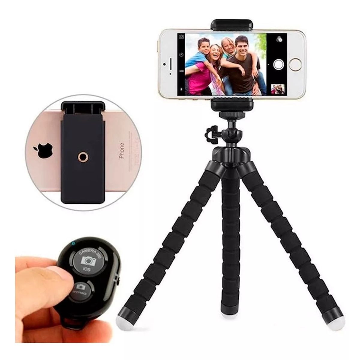 GENERICO - Tripode Celular Flexible Ezra St04 Control Bluetooth