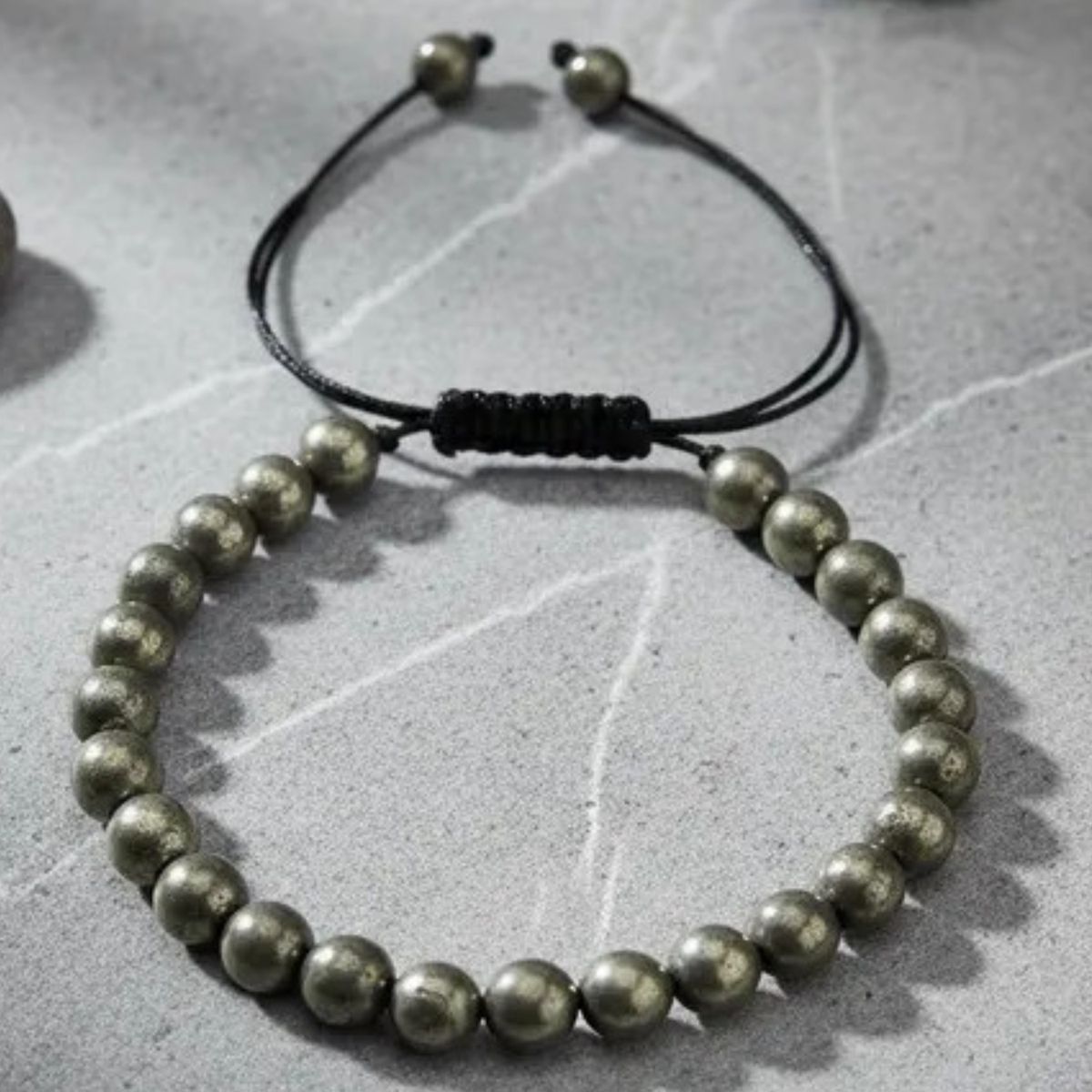 GENERICO - Pulsera Artesanal Piedra Natural Pirita