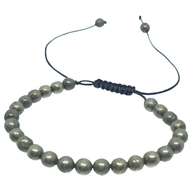 GENERICO - Pulsera Artesanal Piedra Natural Pirita