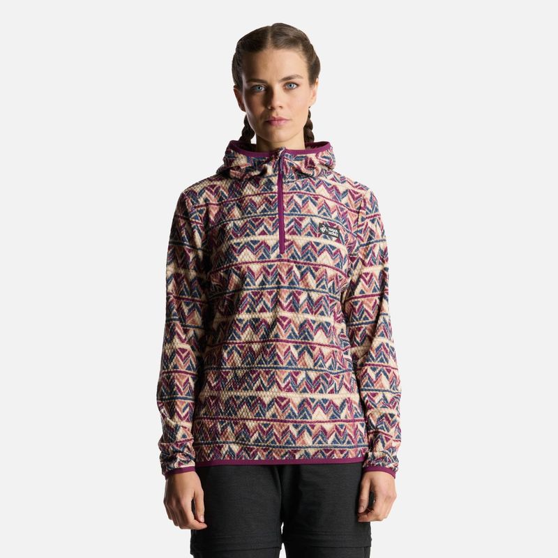 HAKA HONU - Polerón Mujer Taina Nui Print Rosa Haka Honu