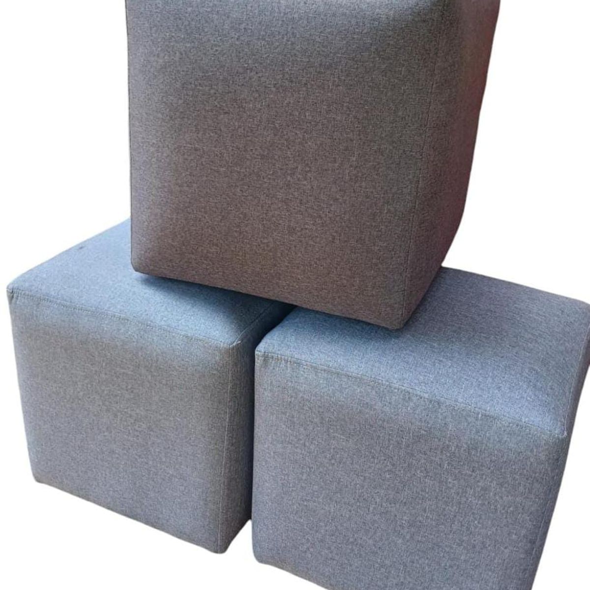 GENERICO - Set de 2 Puff cuadrados