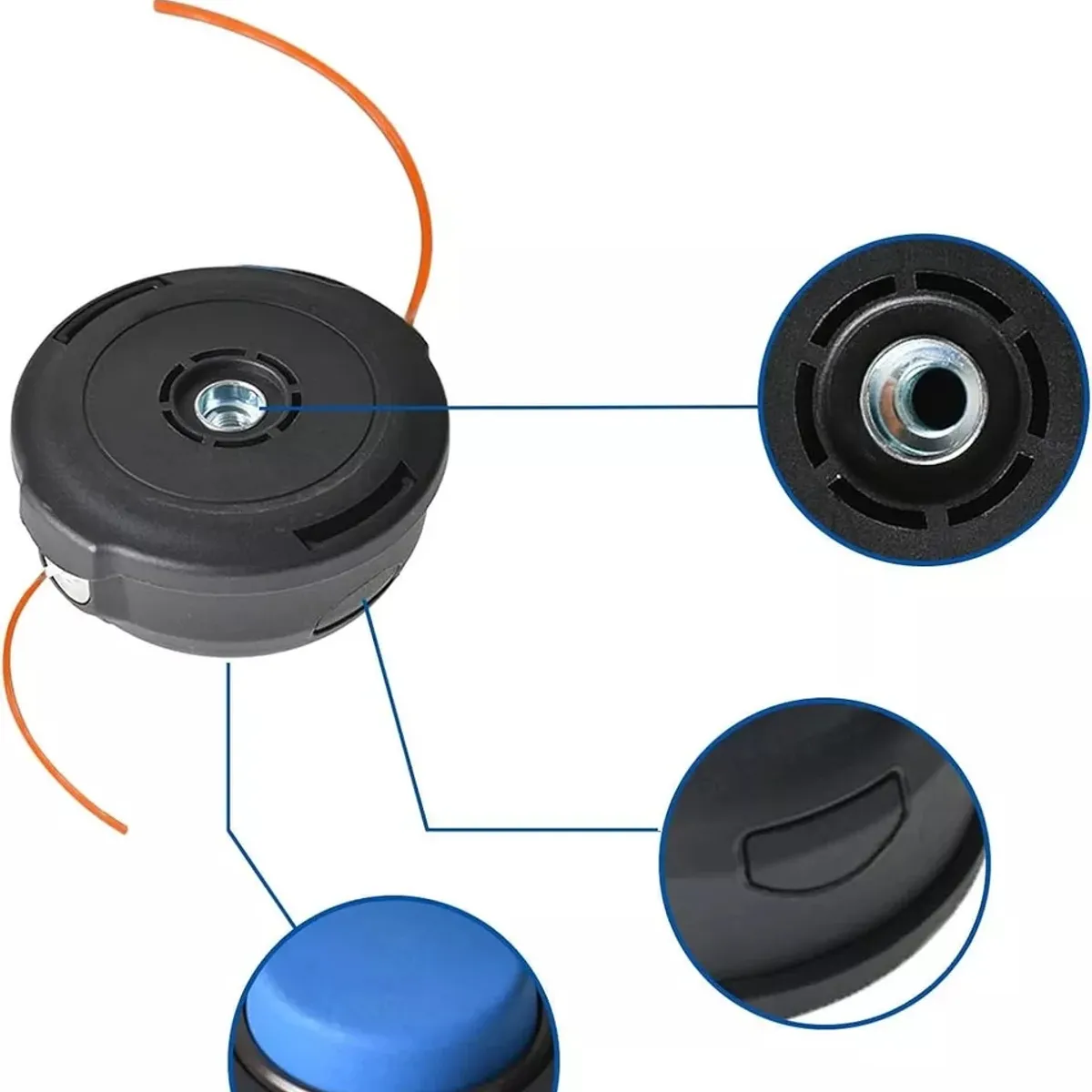 KUANGYE - Cabezal Trimer Porta Nylon Orilladora Para Husqvarna T25