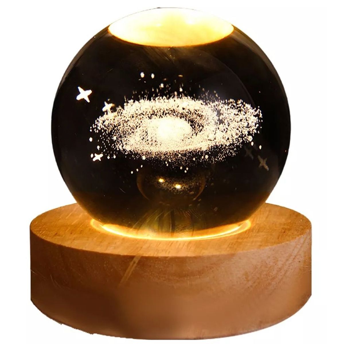 KUANGYE - Luz De Nochebola De Cristal Brillante Regalo Adornos