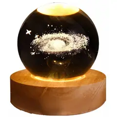 KUANGYE - Luz De Nochebola De Cristal Brillante Regalo Adornos