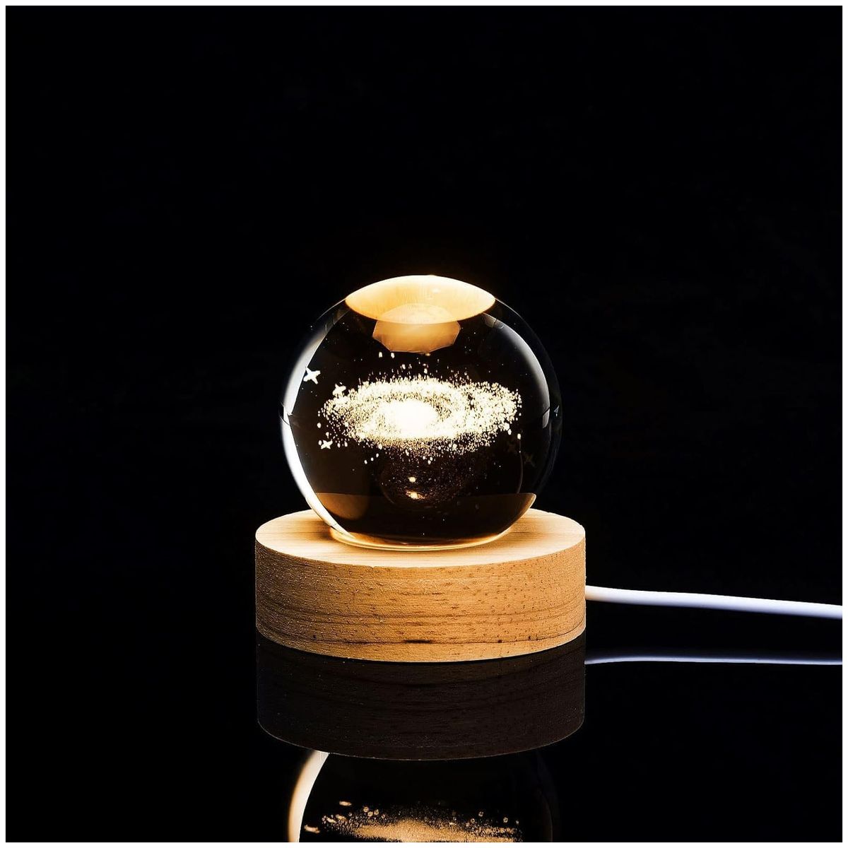 KUANGYE - Luz De Nochebola De Cristal Brillante Regalo Adornos