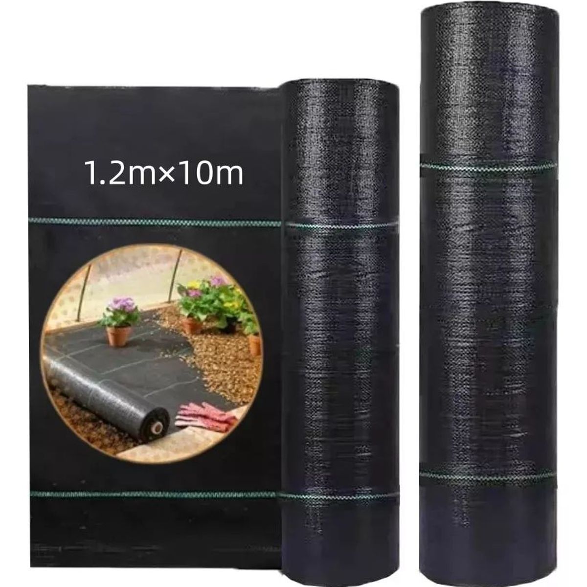 KUANGYE - Tela Anti Maleza Anti Hierba Ground Cover 10 X 1.20 Mts
