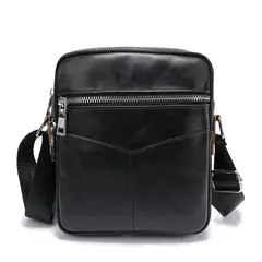 PUREPOWER - Bolso bandolera casual de cuero genuino para hombre