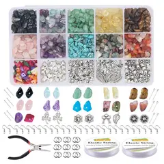 GENERICO - Juego De Piedras Naturales 934 Uds Kit Para Hacer Pulseras