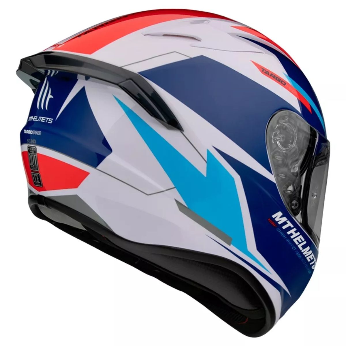 GENERICO - Casco De Moto Targo Pro Sound D15 Rojo Perla