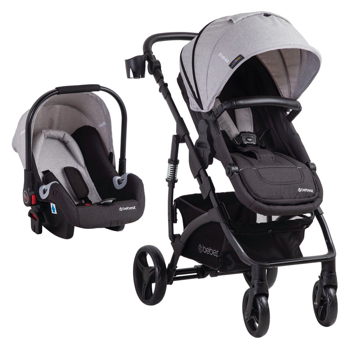 BEBESIT - Coche Travel System Explorer LX Gris